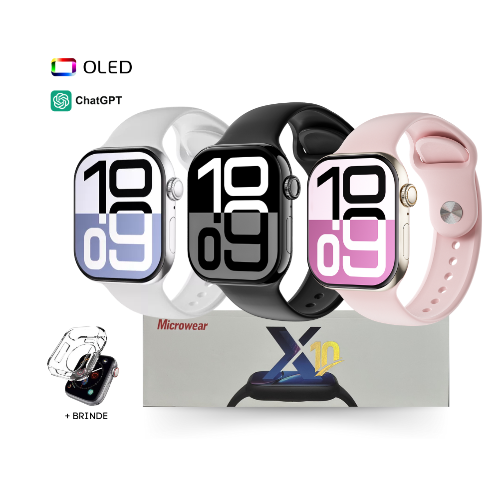 Microwear S10 47mm | Series 10 | NFC | ChatGPT | Ultrafino OLED - Cs  Atacado Smartwatch Bel&eacute;m