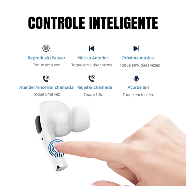 Fone Bluetooth Airpods Pro 2 6Gen Carreg. Indução | Pop-up | Canc. Ruído | Premium - Imagem 10