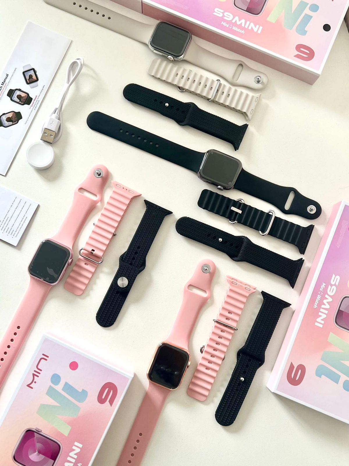 S9 MINI 41mm | Series 10 | Assist. Voz | Ligacoes | 3 Pulseiras