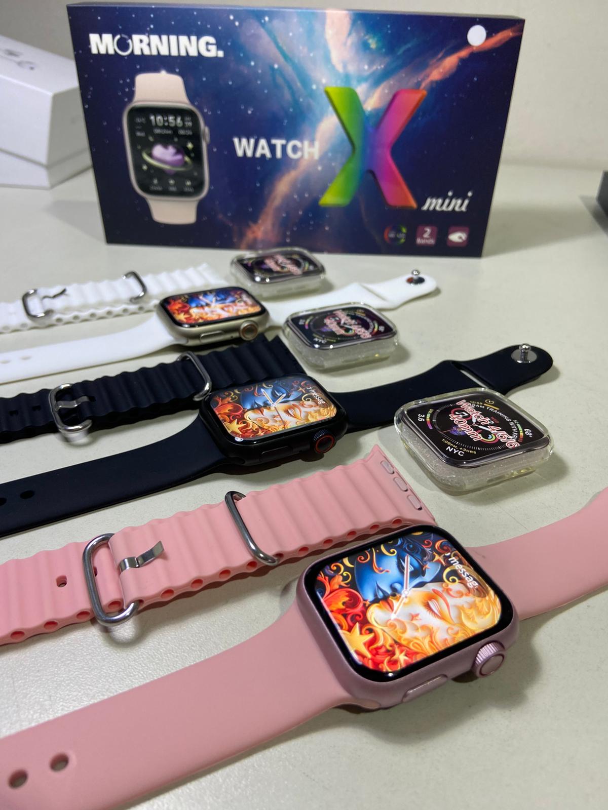 X Mini Pro Amoled 41mm Amoled 2 Pulseiras - Imagem 2