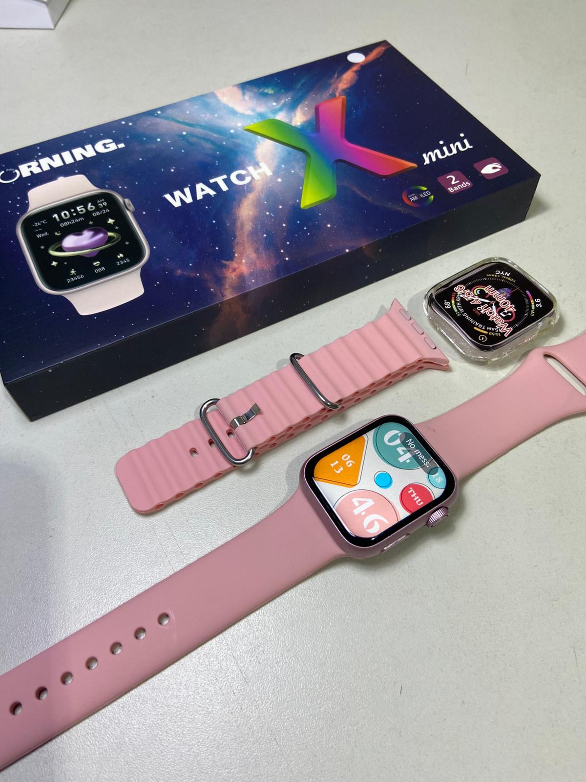 X Mini Pro Amoled 41mm Amoled 2 Pulseiras - Imagem 5