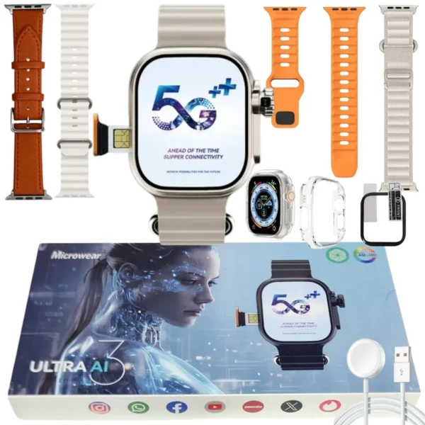 Microwear Ultra 3 AI 5G 49mm Amoled | Micro SIM | 32GB | 2GB Ram