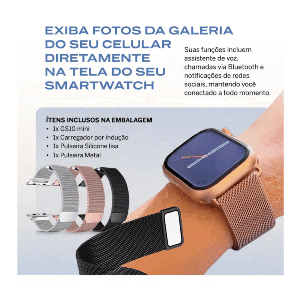 GS10 Mini 41mm  Series 10  Super Amoled IP68 | 2 Pulseiras - Imagem 3