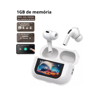 Fone Bluetooth TOUCH Com tela e 1GB Armazenamento Mp3