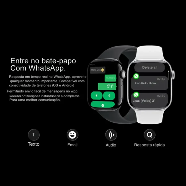 [LANÇ] Microwear S11 PRO 47mm | Series 11 | Super Amoled | Resp. Whatsapp | 2GB - Imagem 2
