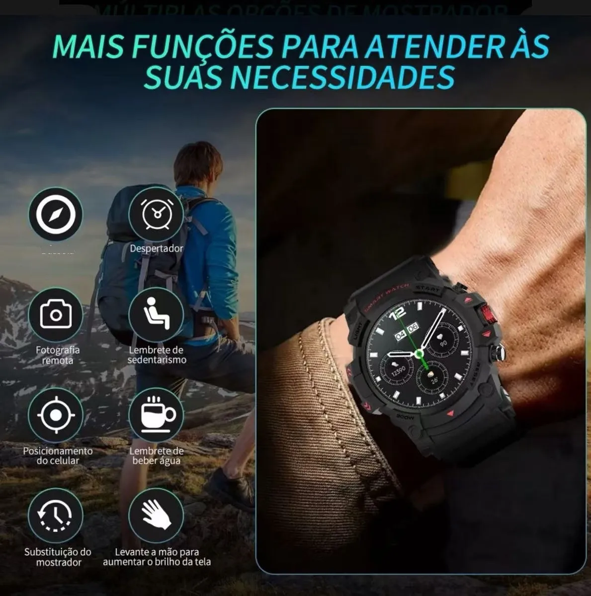 Peje Sport Militar G01c Gps Prova Da Agua IP68 - Imagem 4