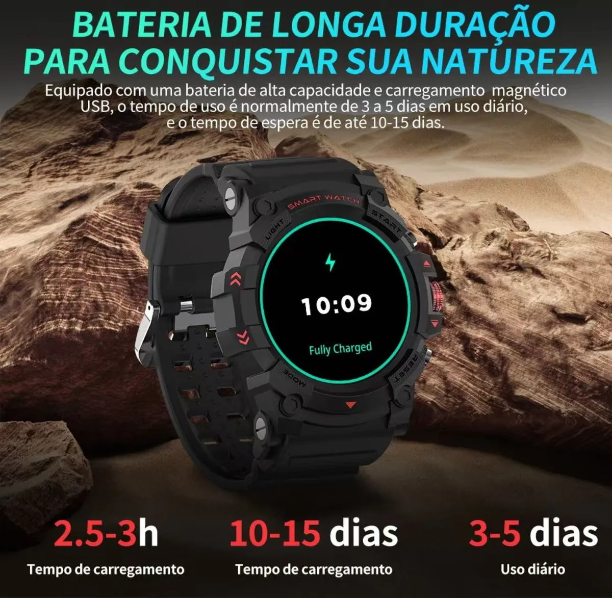 Peje Sport Militar G01c Gps Prova Da Agua IP68 - Imagem 3