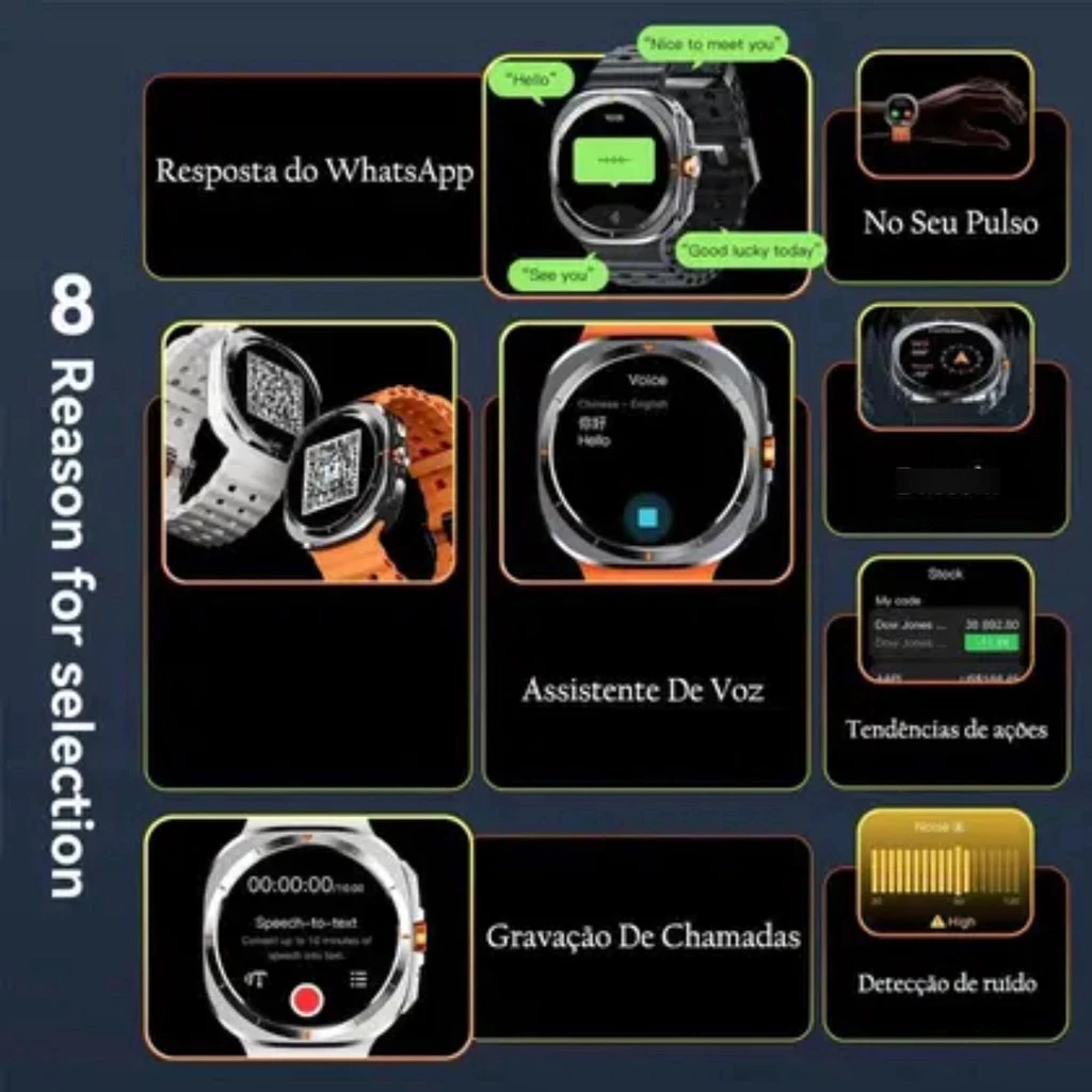 Microwear MA33 Watch Ultra 2 47mm | CPU Dual Core | ChatGPT | Resp Whatsapp - Imagem 3