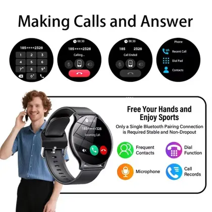 LAXASFIT GT2 |Tela Amoled | NFC | Assistente de Voz | Sport | 2 pulseiras - Imagem 4