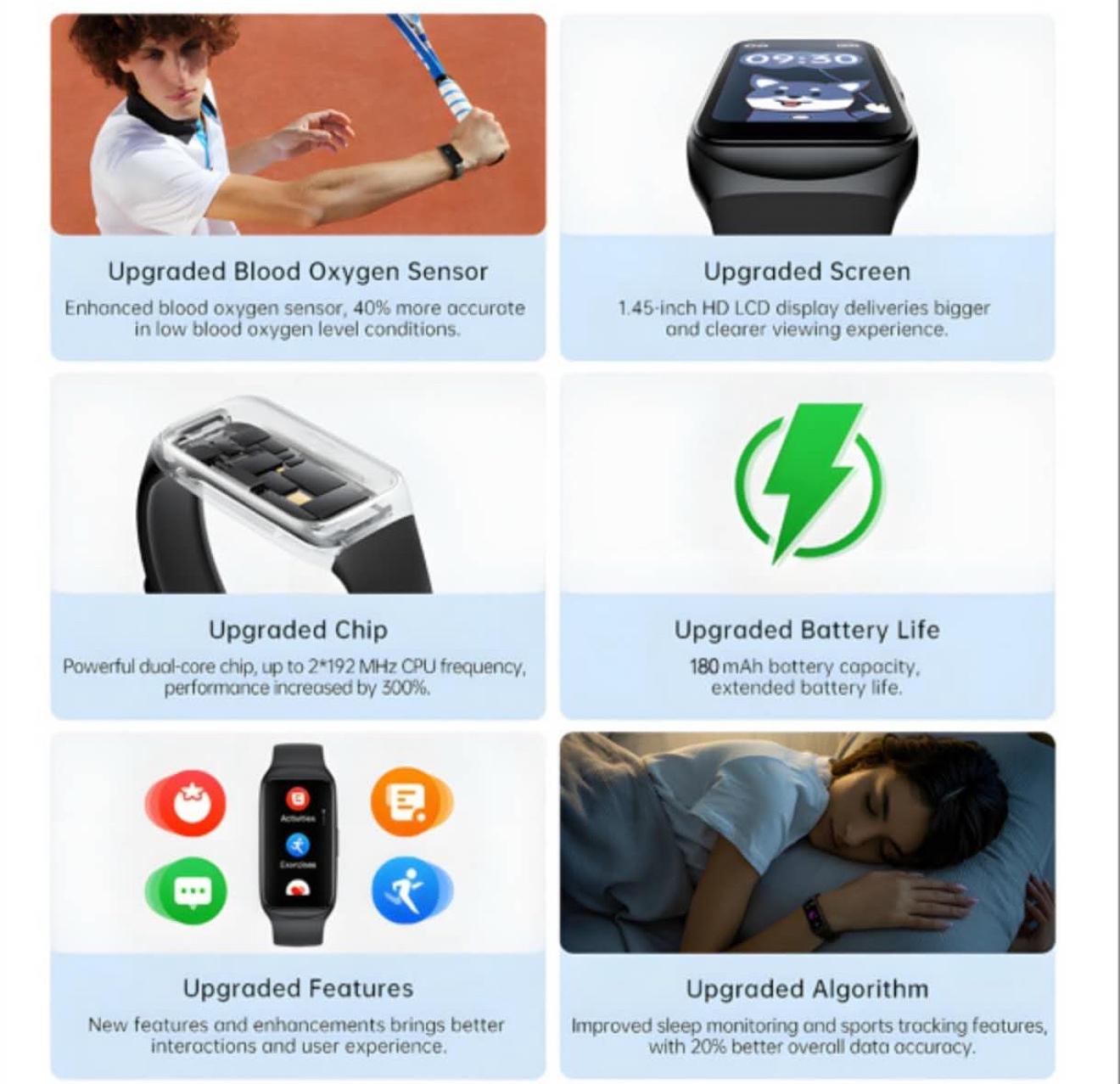 Smartbracelet ANJGG AJL97 | Exercicios | monitor saude | Aprova dágua IPS HD - Imagem 6