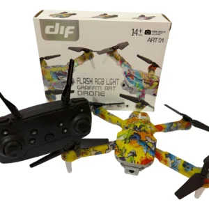 Drone Rgb c/ Camera Infantil Led E Controle Remoto Dif Grafit