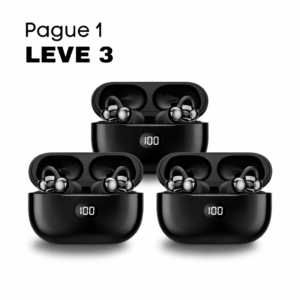 Kit 3 Fones H'Maston F928 TWS Condução Óssea Bluetooth 5.4