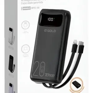 Power Bank Carregador Portátil 20.000mah Turbo 22.5w Agold BTE-38