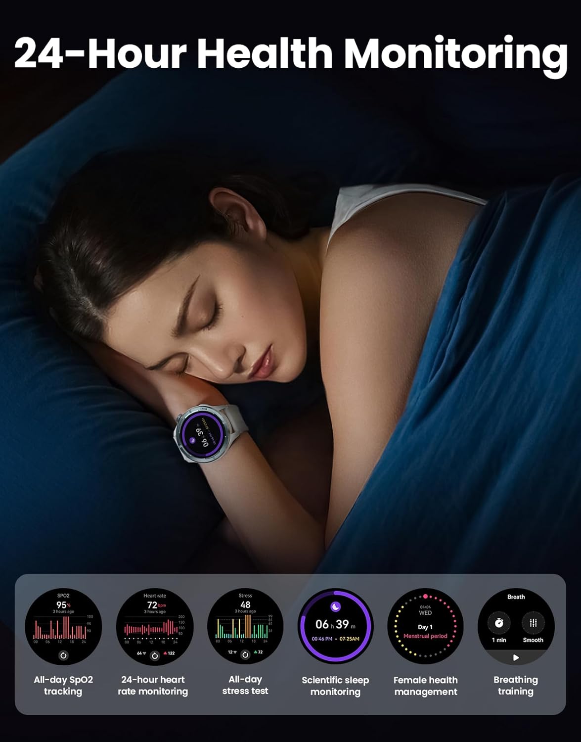 HAYLOU Solar Neo | Modos de treino | Assistente de Voz | Bluetooth 5.3 | IP68 - Imagem 5